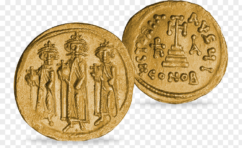 Gold Coin Solidus Byzantine Empire PNG