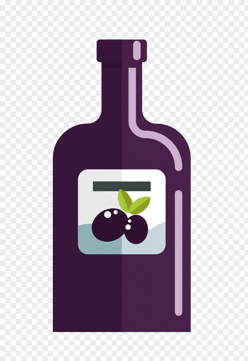 Purple Bottle Of Wine Red Drawing PNG