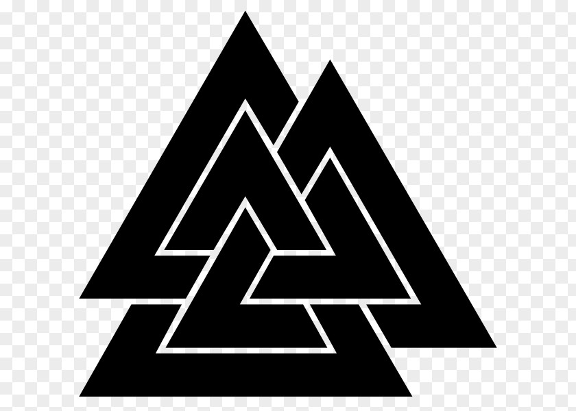 Simple Triangle Odin Valknut Old Norse Runes Mythology PNG