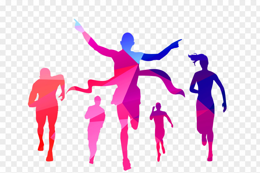 Color Motion Silhouette Allahabad Sport Indira Marathon Running PNG