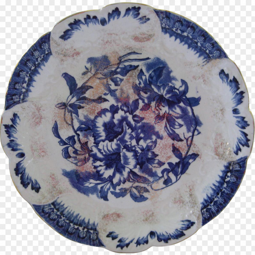 Plate Ceramic Blue And White Pottery Platter Tableware PNG