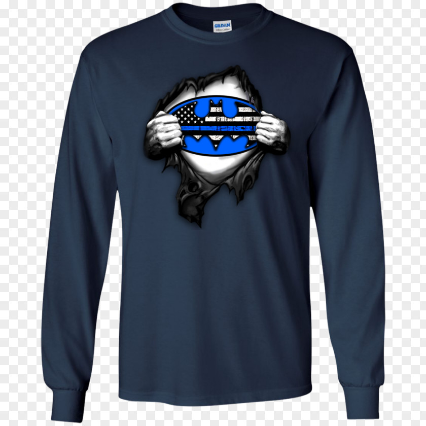 Thin Blue Line Long-sleeved T-shirt Hoodie PNG