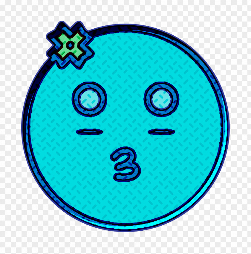 Electric Blue Smiley Emoticon Face Icon Girl PNG