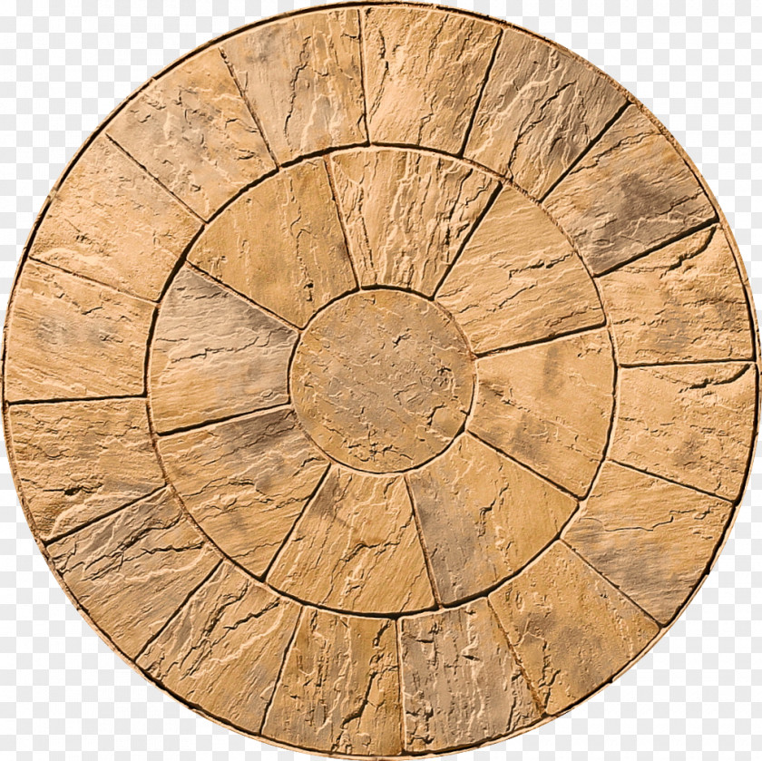 Stone Pavement Circle Patio Cotswold District PNG