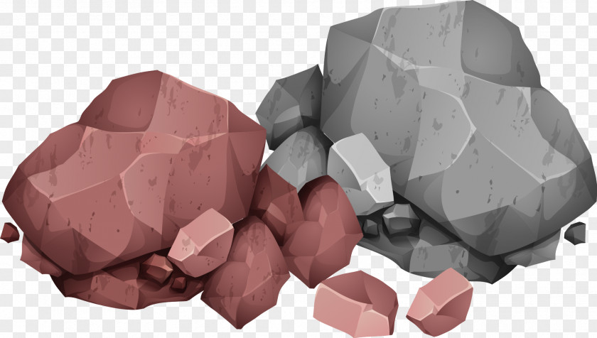 Vector Colored Stone Shape Rock PNG