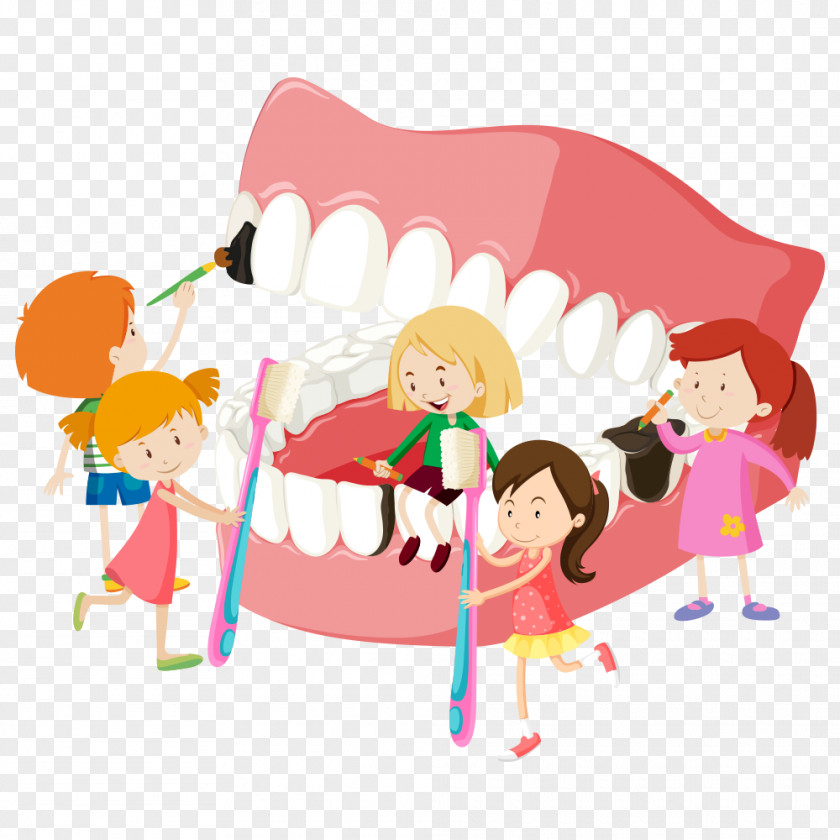 Cleaning Teeth Drawing Royalty-free Illustration PNG