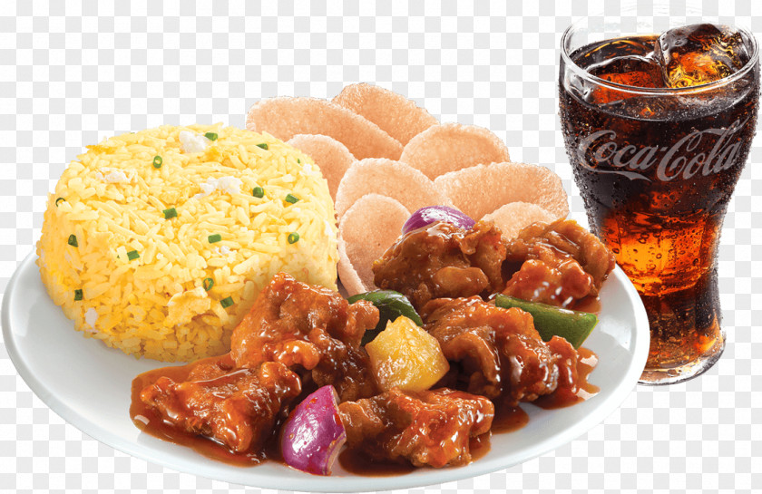 Marinated Egg Sweet And Sour Pork Chinese Cuisine Fried Rice Full Breakfast PNG