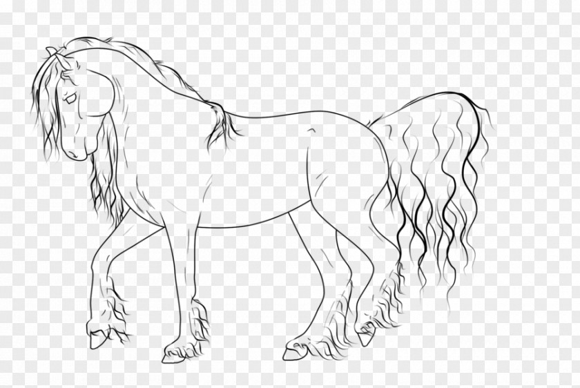 Horse Line Art Mare Pony Sketch PNG