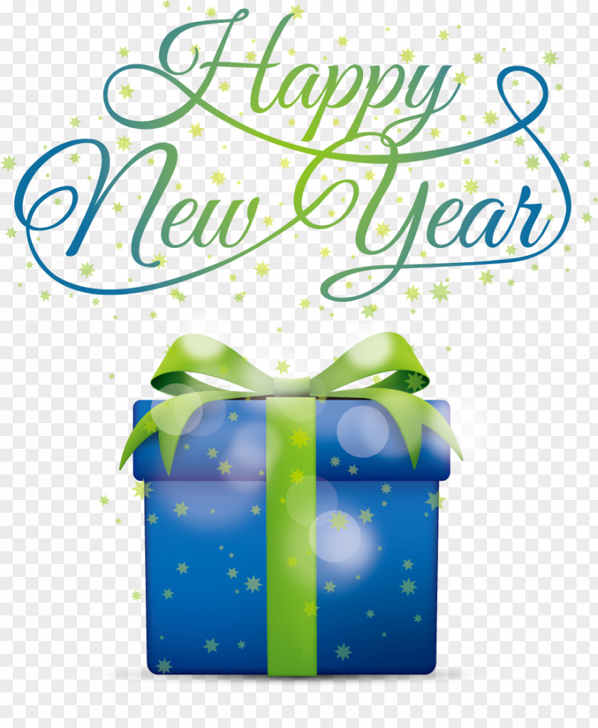 Vector Illustration Happy New Year Years Day Christmas Gift PNG
