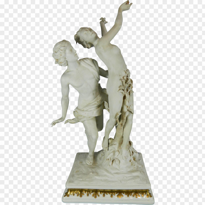 Apollo And Daphne Statue Figurine Marble Sculpture PNG