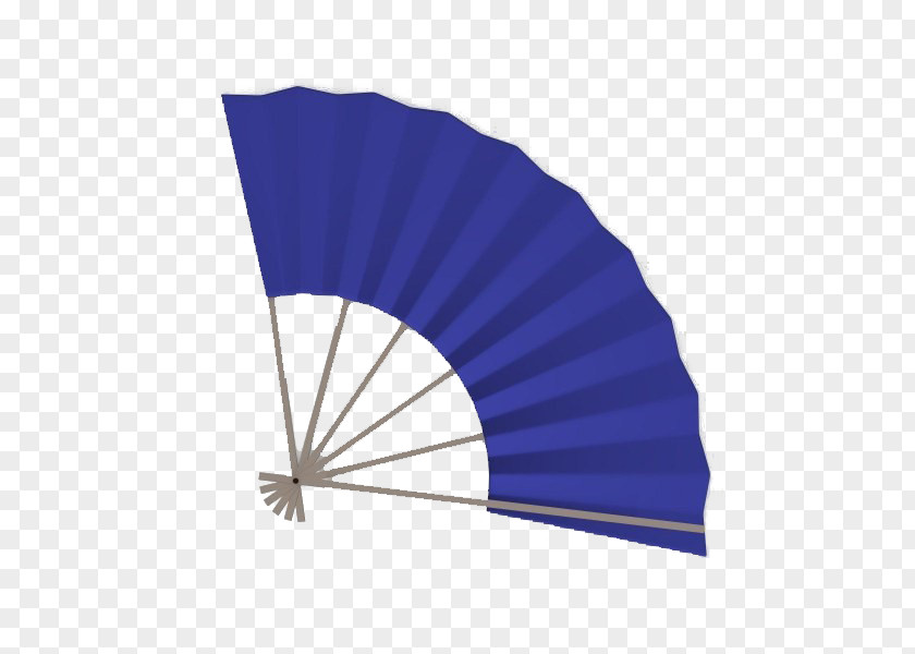 Blue Japanese Folding Fan Hand PNG