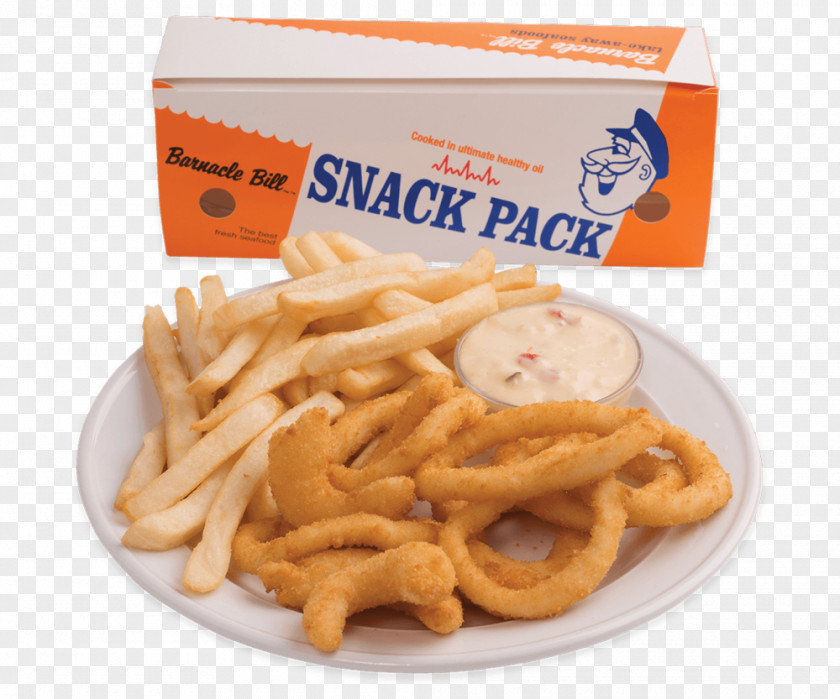 Junk Food French Fries Onion Ring Squid As PNG