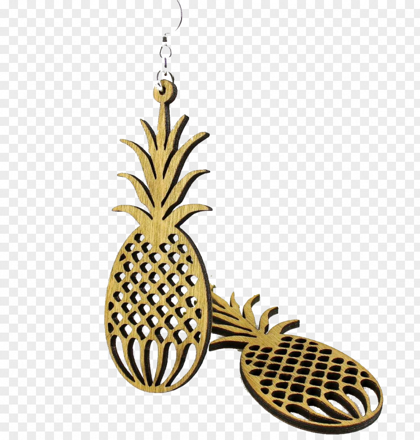 Pineapple Cuts Earring Wood Jewellery Laser Cutting Engravers Ltd. (Engrave.lt) PNG