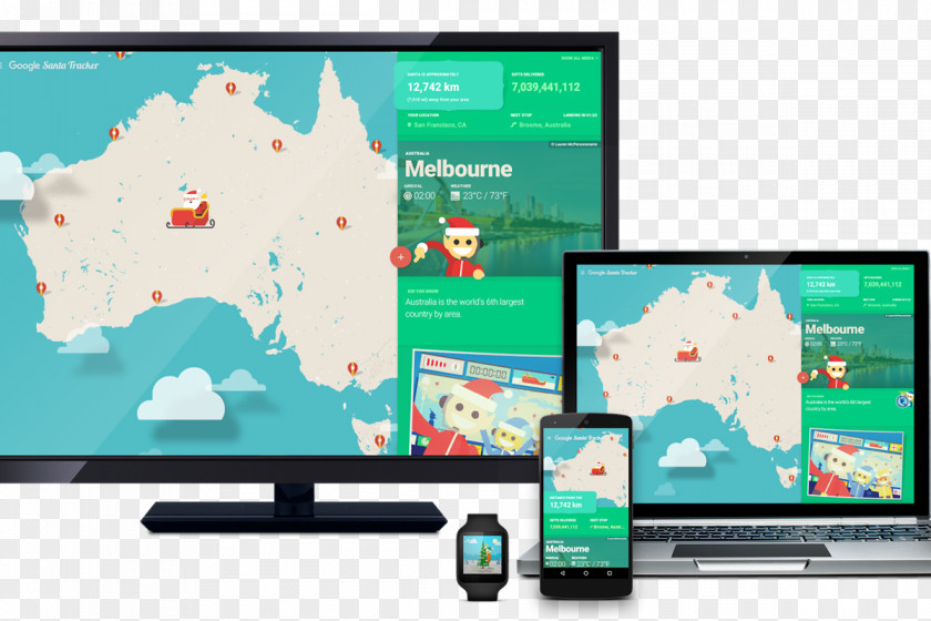 Santa Claus Google Tracker Shopping Play PNG