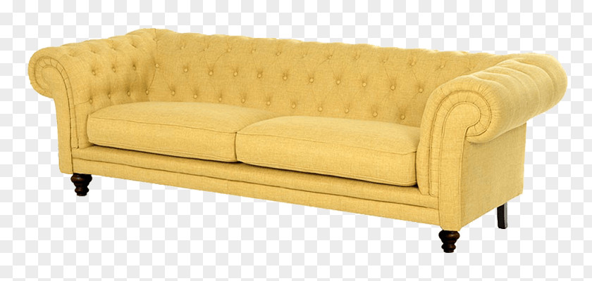 Classical Decorative Material Couch Loveseat Textile Yellow Odda PNG