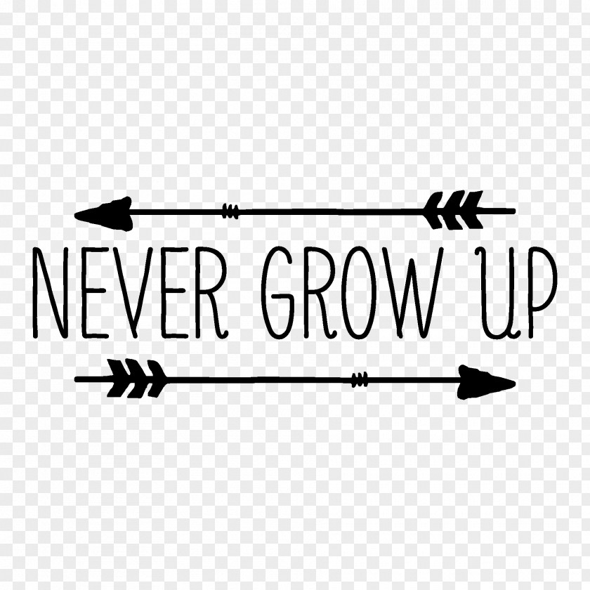 T-shirt Never Grow Up Peeter Paan Decal PNG