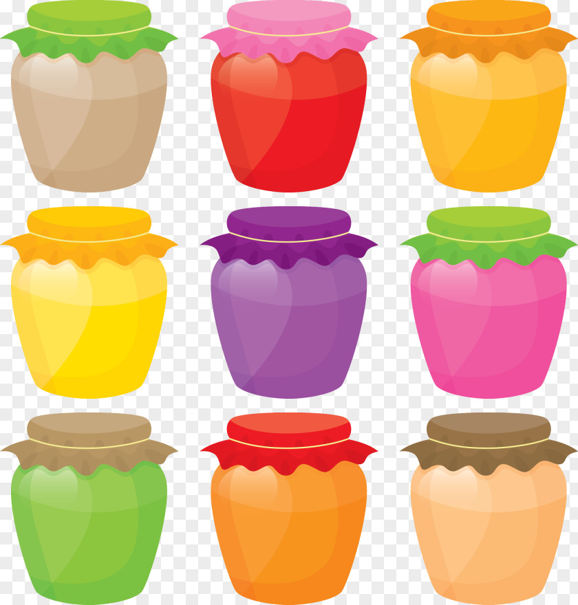 Vector Colored Jar Download PNG