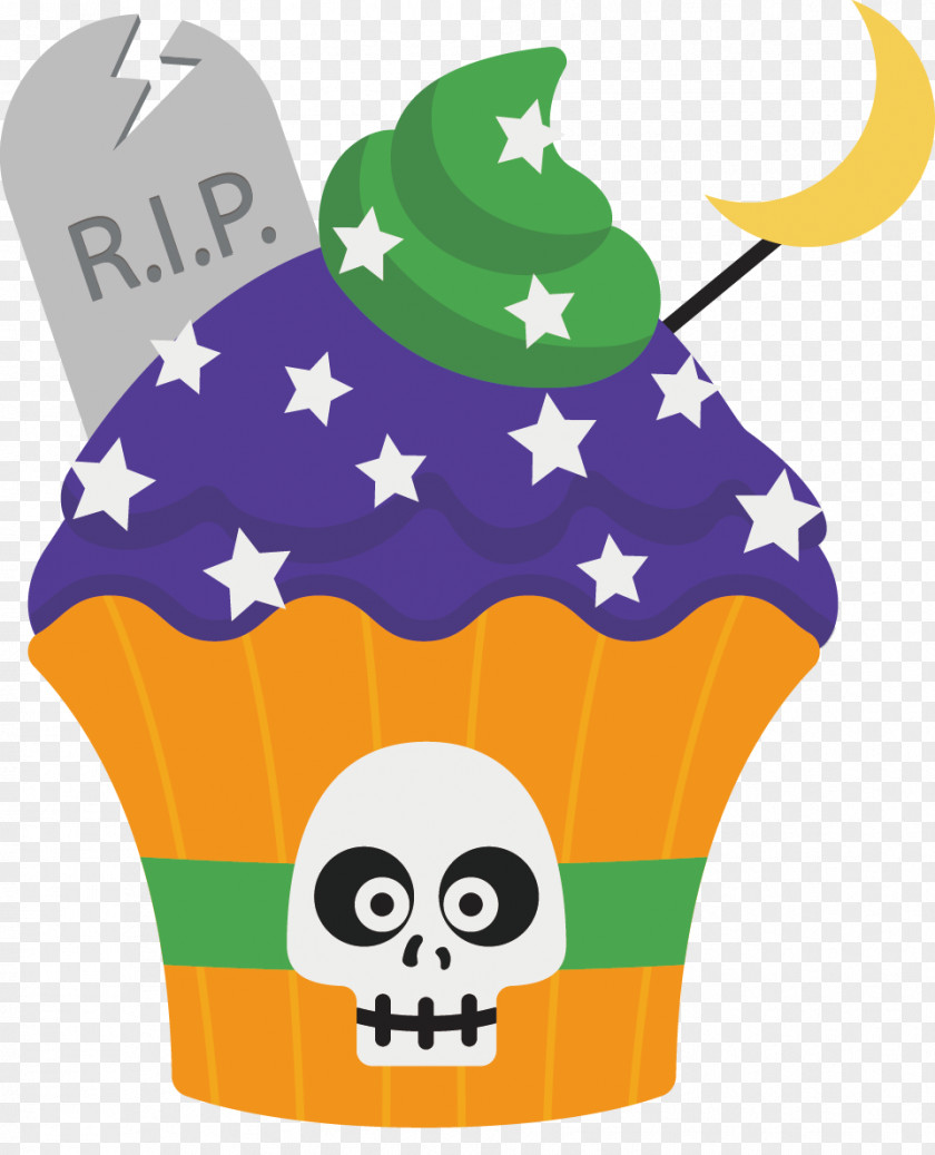 Cartoon Halloween Cupcakes PNG