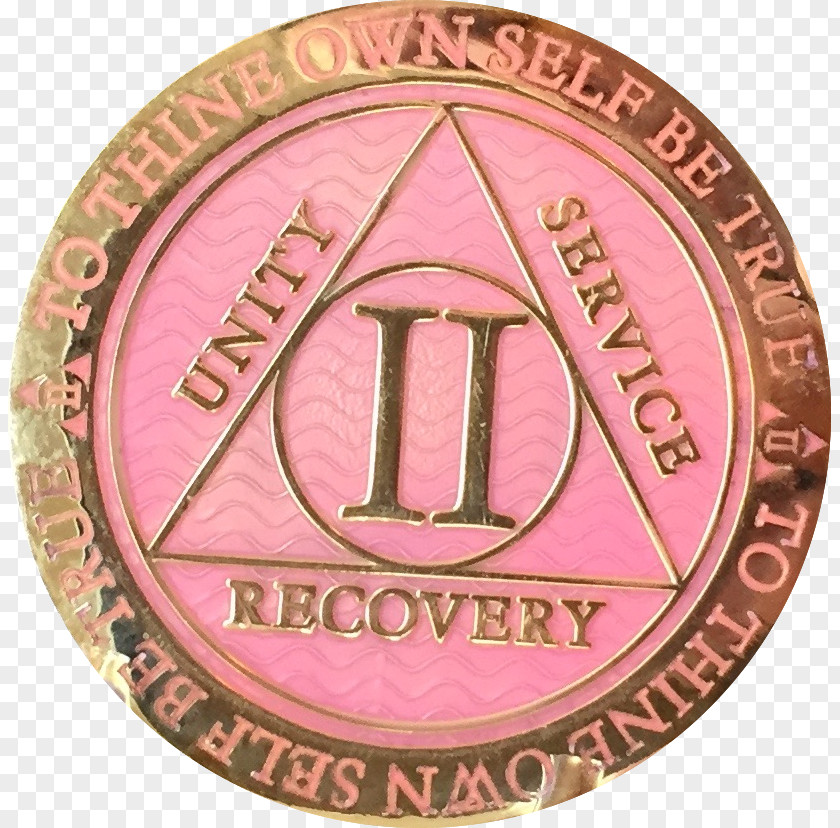Coin Alcoholics Anonymous Sobriety Plating PNG