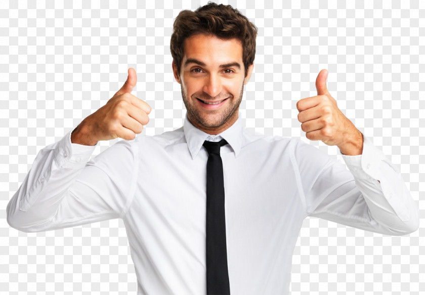 Happy Man Thumb Signal Service Gesture PNG