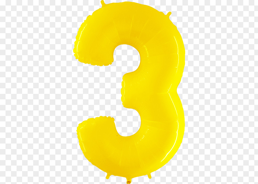 Number Yellow Numerical Digit Blue Helium PNG