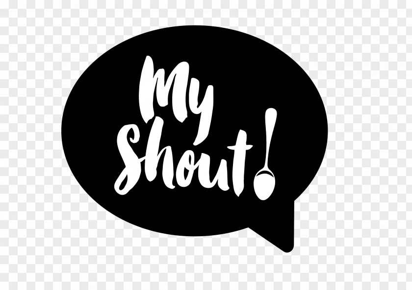 Shout Logo Brand White Font PNG