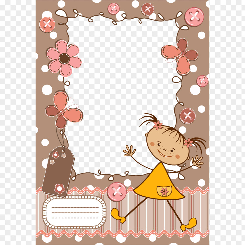 Vector Cute Cartoon Frames Picture Frame Infant Child PNG