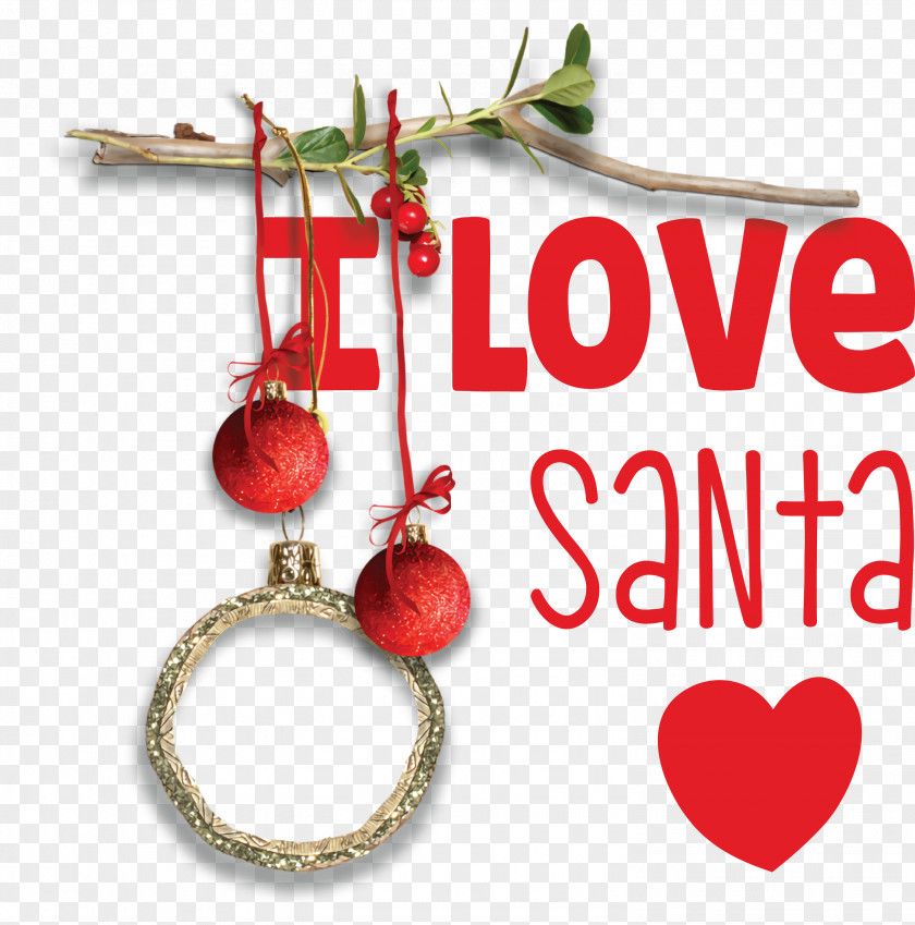 I Love Santa Christmas PNG