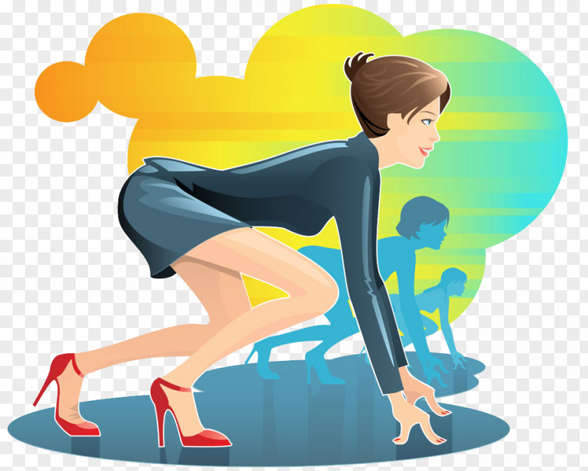 Women Struggle Cartoon Comics Illustration PNG