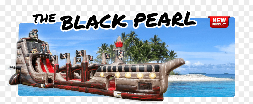 Black Pearl Ship Inflatable Bouncers Water Transportation Slide Playground PNG