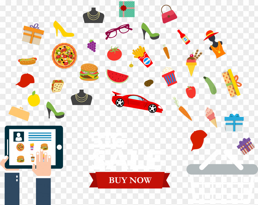 Crazy Shopping Clip Art PNG