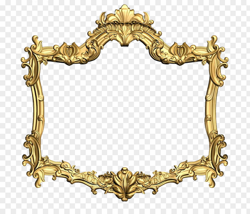 Gold Flower Frame Picture Pixabay PNG