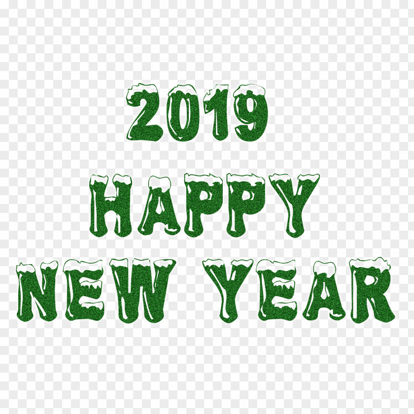 Green Snow.Others Happy New Year 2019 PNG