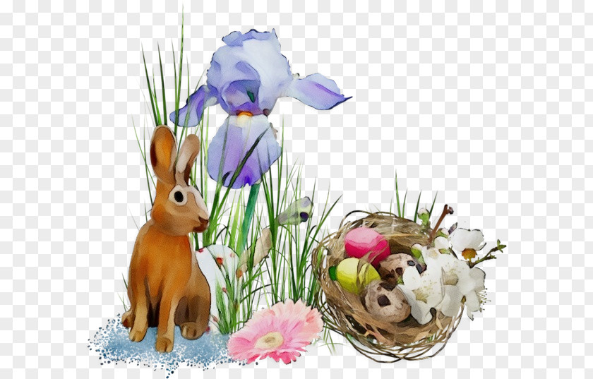 Wildflower Crocus Easter Bunny PNG
