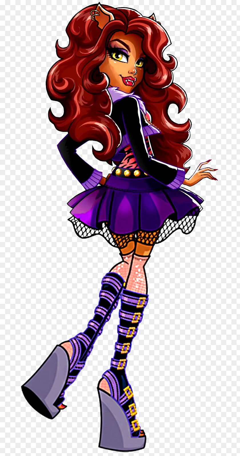 Monster High Doll Frankie Stein Clawdeen Wolf Toy PNG