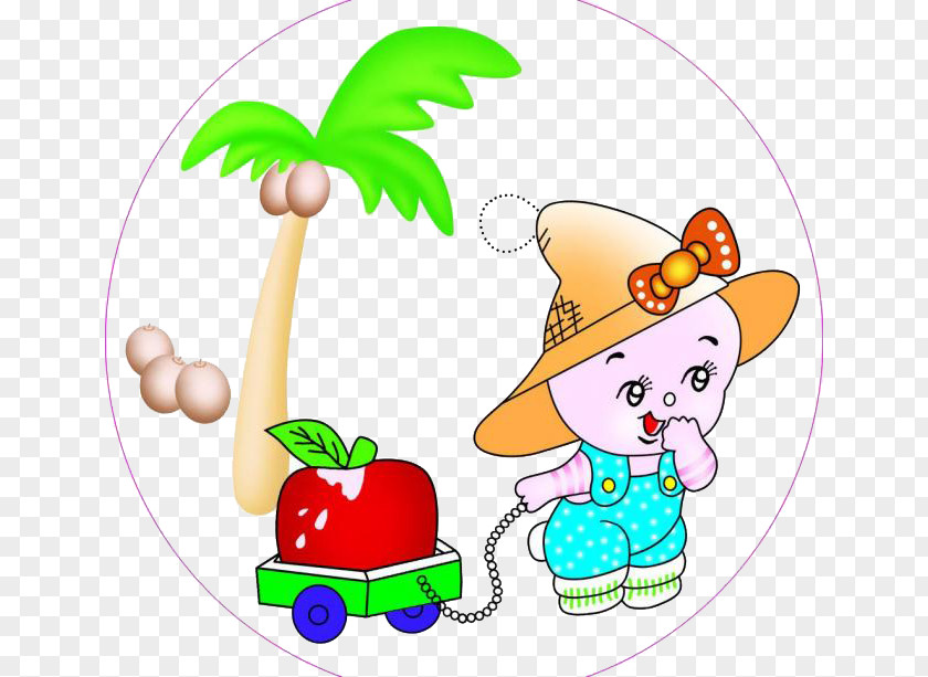 Apple Pulled The Child Cartoon Clip Art PNG
