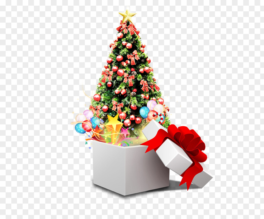 Christmas Tree With Gifts Card Happiness Feliz Navidad New Year PNG