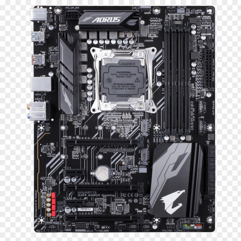 Intel TOP Gaming Motherboard X299 AORUS 9 LGA 2066 Kaby Lake PNG