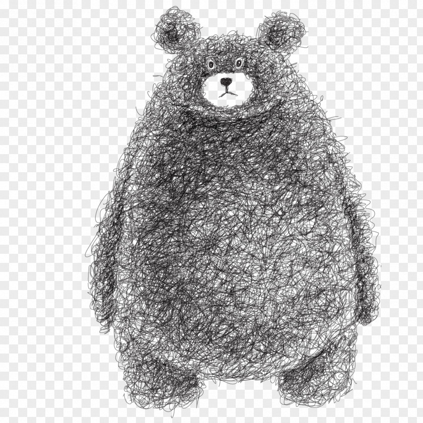 Lovely Hand-painted Bear Rat Fur Darkness Snout PNG