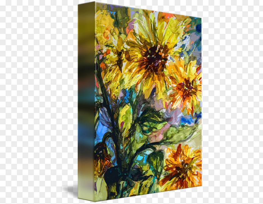 Painting Floral Design Acrylic Paint Common Sunflower Watercolor PNG