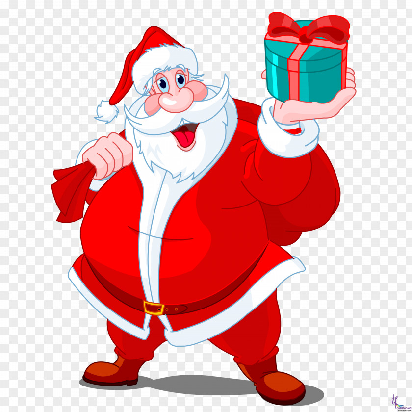 Santa Claus Mrs. Christmas Gift Clip Art PNG