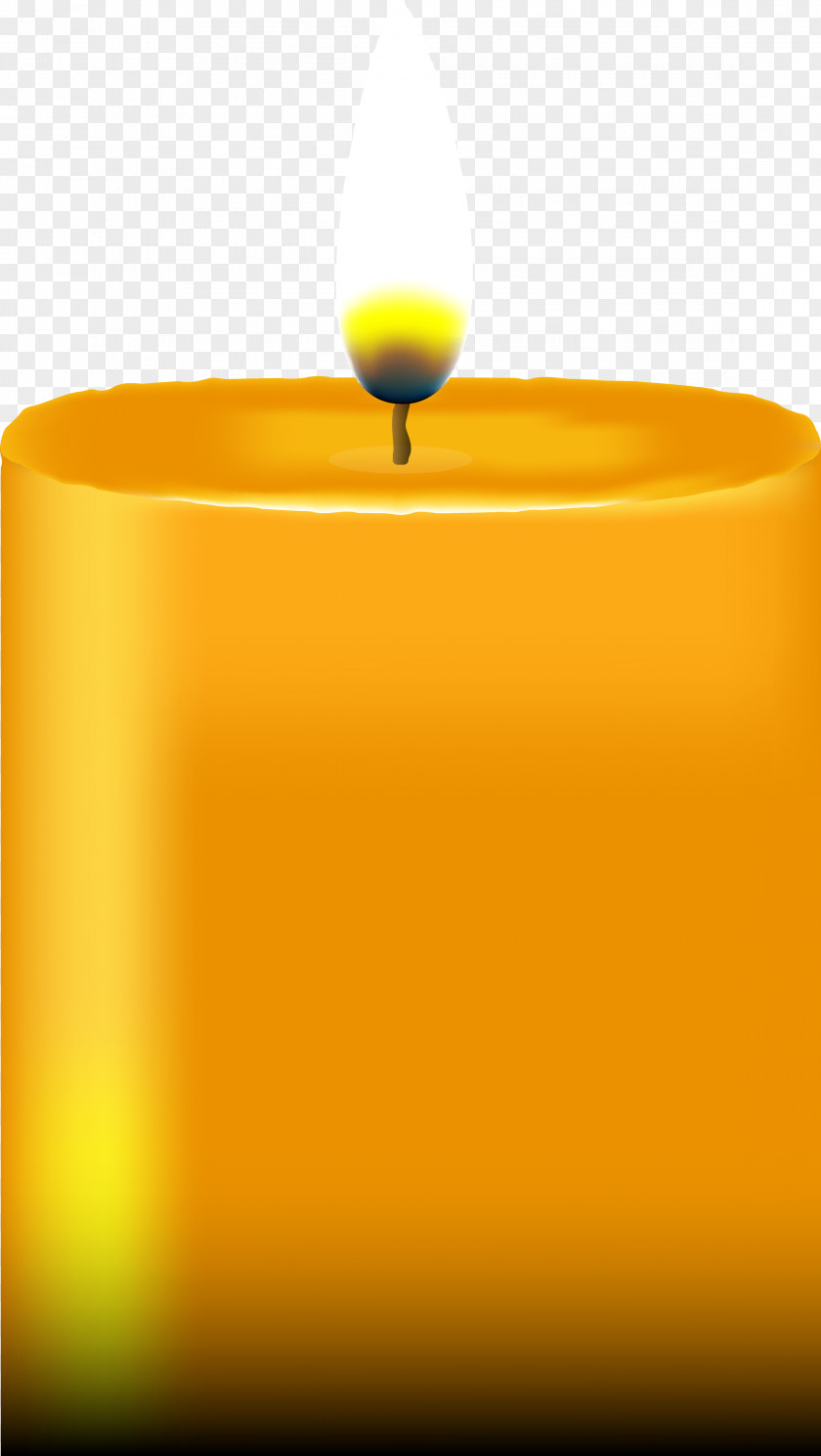 Vector Orange Candle Wax Yellow Flameless Candles PNG