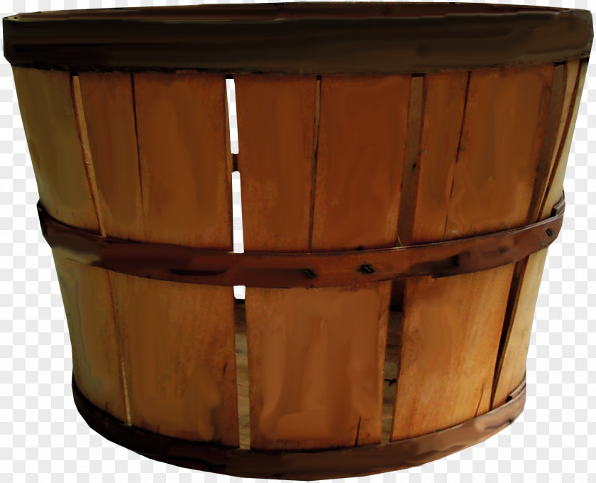 Vintage Wooden Bucket Wood PNG