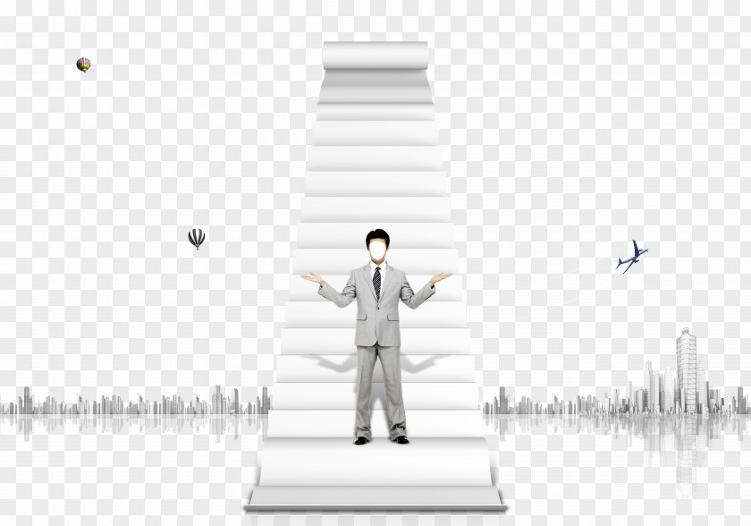 Balloon Ladder Of Success Airplane Stairs Antreprenor PNG