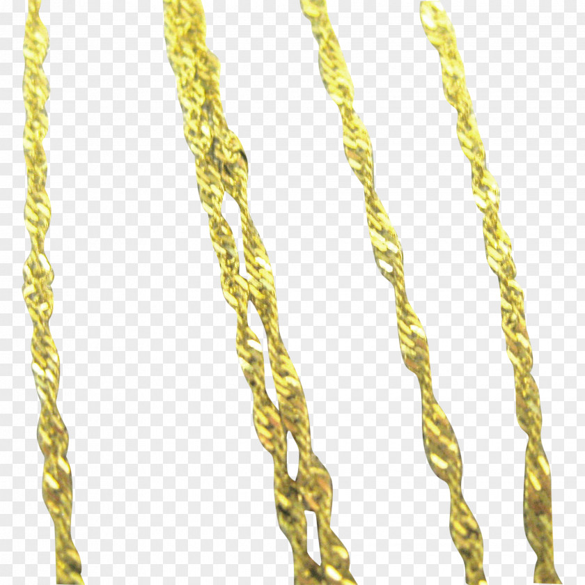 Chain Curb Necklace Colored Gold PNG