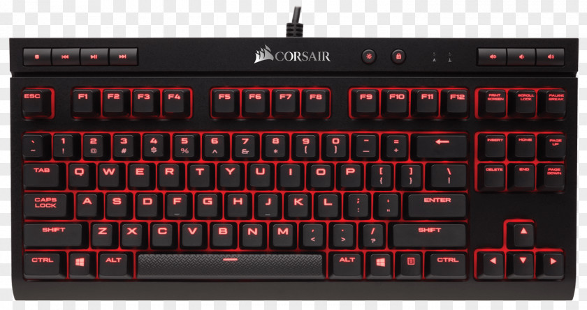 Cherry Computer Keyboard Corsair Gaming K63 CORSAIR Wireless Mechanical Keypad Compact MX Red PNG