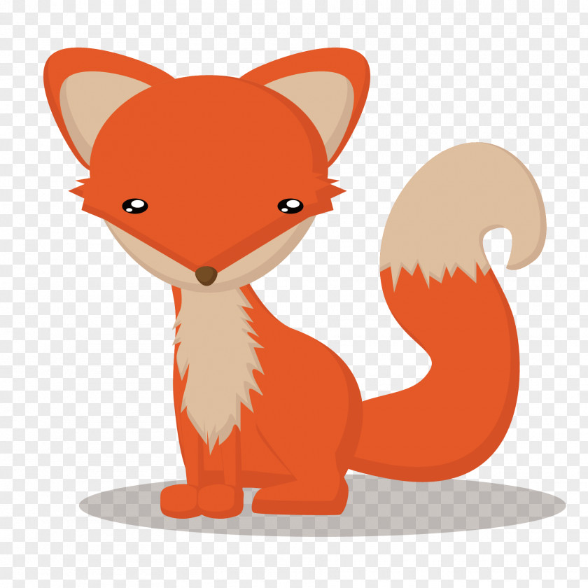 Vector Fox Red Cartoon Animals Card Touch Animal : Preschool Game PNG