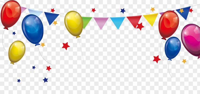 Colorful Balloon Material Birthday Cake Cupcake PNG