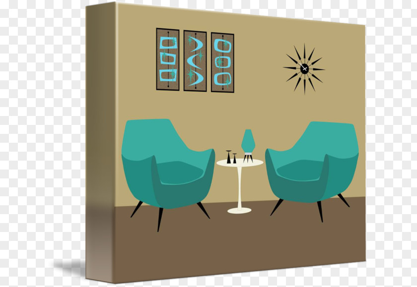 Dark Room Table Gallery Wrap Chair PNG