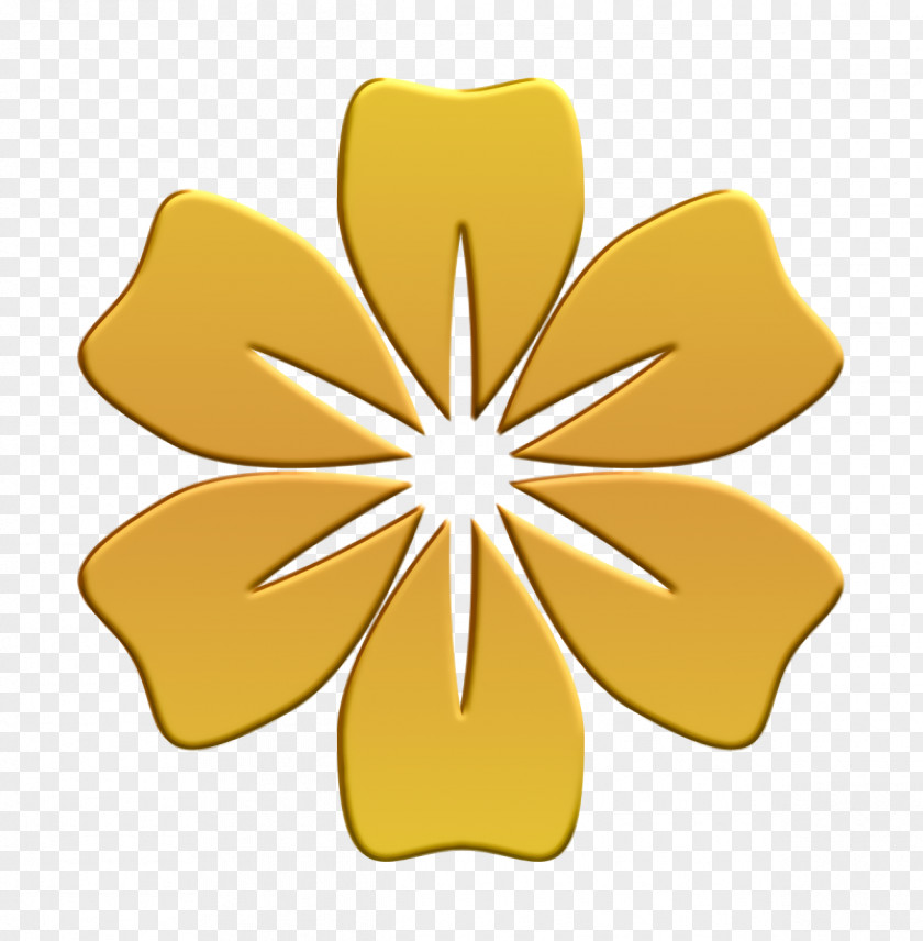 Flower With Rounded Petals Icon Blossoms PNG